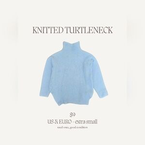 Blue Knitted Turtleneck